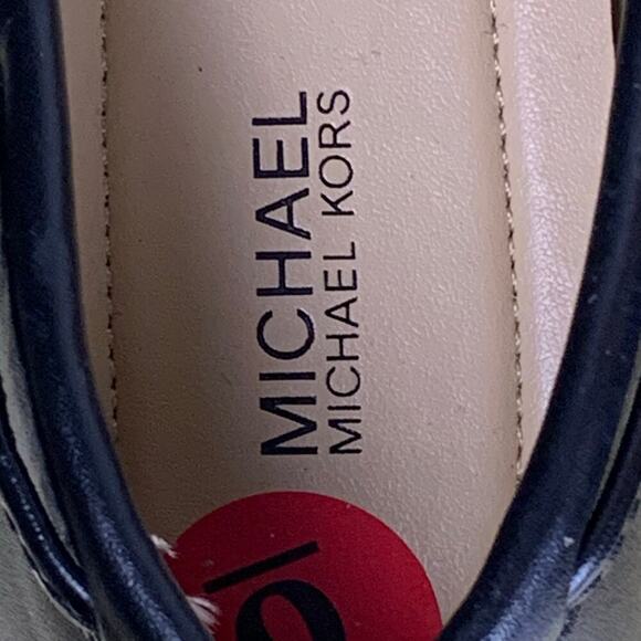 Michael Kors Black Leather Loafers Women’s Size 6M Classic Slip-On Moc Flats - Picture 9 of 10